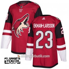 Barn Ishockey Arizona Coyotes Tröja Oliver Ekman-Larsson 23 Adidas 2017-2018 Vinröd Authentic